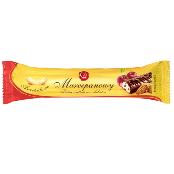 Marcepan w czekoladzie baton wiśnia 28x90g Wolność - obrazek 2