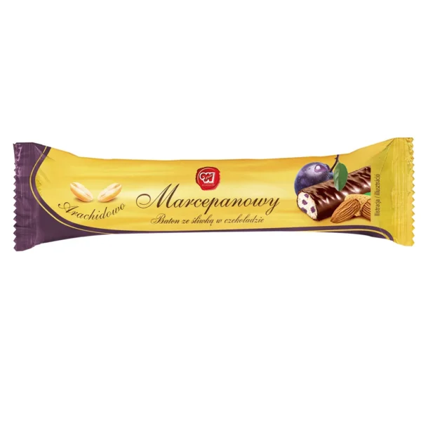 Marcepan w czekoladzie baton śliwka 28x90g Wolność - obrazek 2