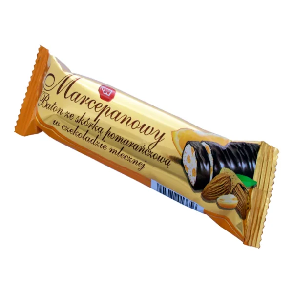 Marcepan w czekoladzie baton pomarańcza 28x90g Wolność - obrazek 2