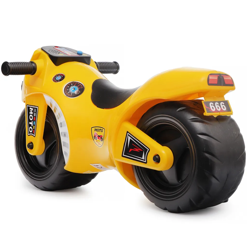 Jeździk motor dla dzieci 1-2 lata żółty M-Tour Webben - obrazek 3