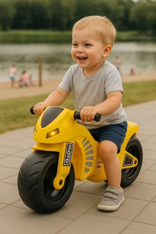 Jeździk motor dla dzieci 1-2 lata żółty M-Tour Webben - obrazek 8