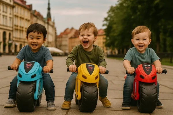 Jeździk motor dla dzieci 1-2 lata żółty M-Tour Webben - obrazek 9