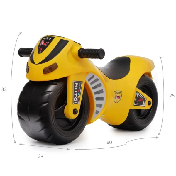 Jeździk motor dla dzieci 1-2 lata żółty M-Tour Webben - obrazek 6