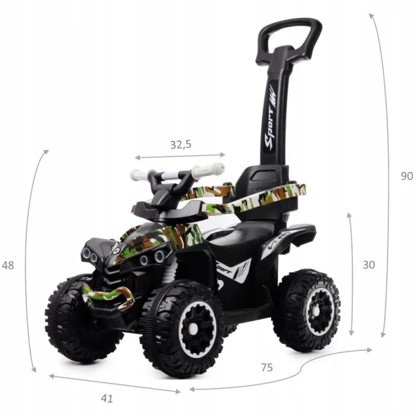 Pchacz quad dla dzieci jeździk duży moro Quaddie Webben - obrazek 9