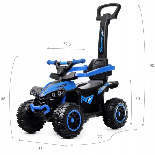 Pchacz quad dla dzieci jeździk duży niebieski Quaddie Webben - obrazek 9