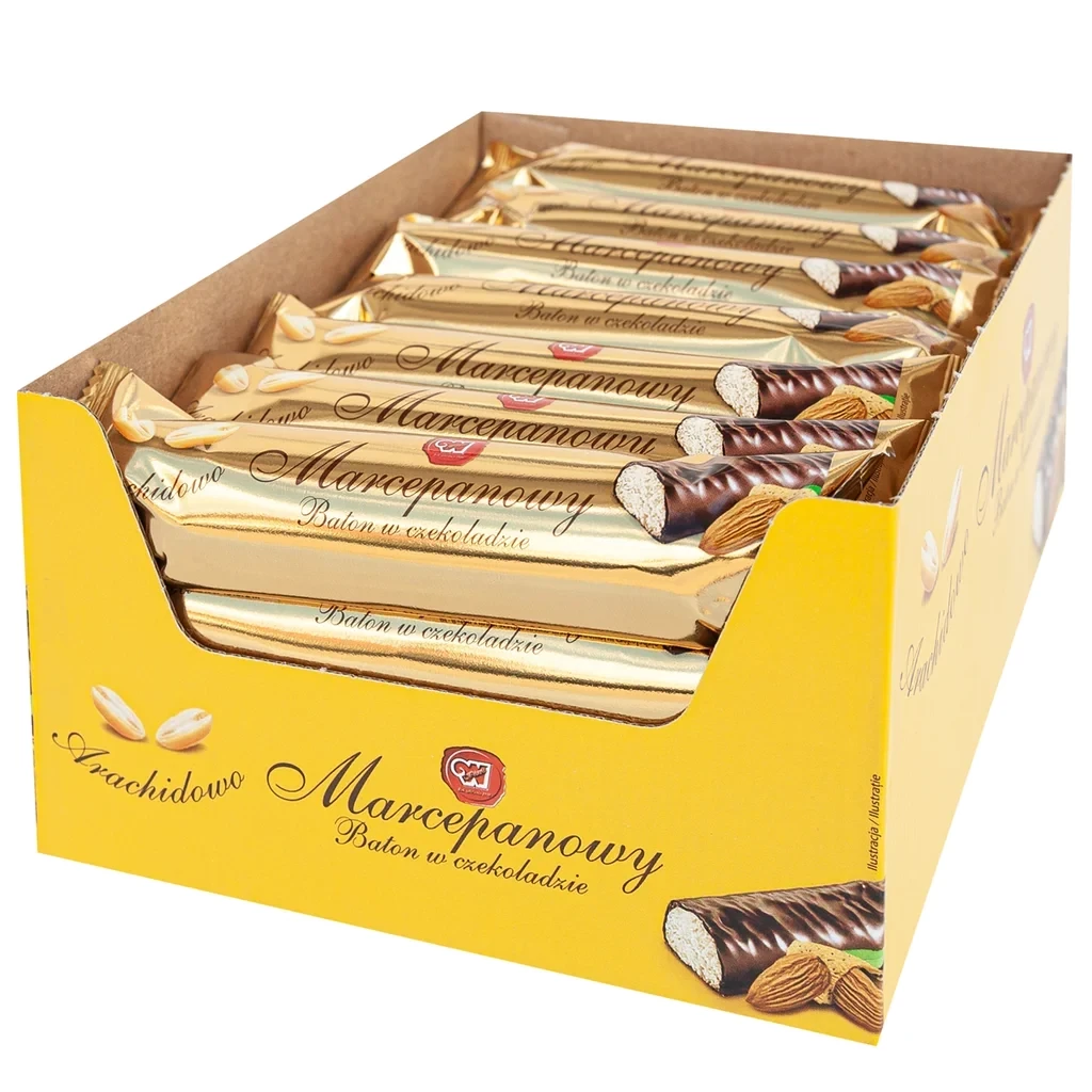 Baton marcepanowy klasyczny w czekoladzie – 28×90 g