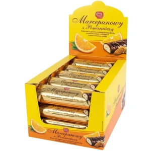 Baton marcepanowy z pomarańczą w czekoladzie – 25×50 g