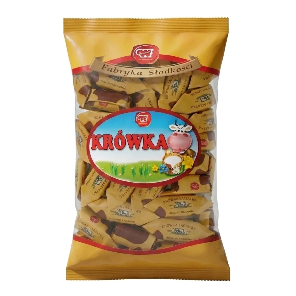 Krówki mleczno-kakaowe Łaciata — worek 1 kg