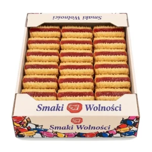 Kruche ciasteczka z marmoladą Koktajlowe — karton 1 kg