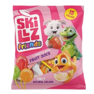 Lizaki owocowe dla dzieci Skillz Friends — opakowanie 105 g