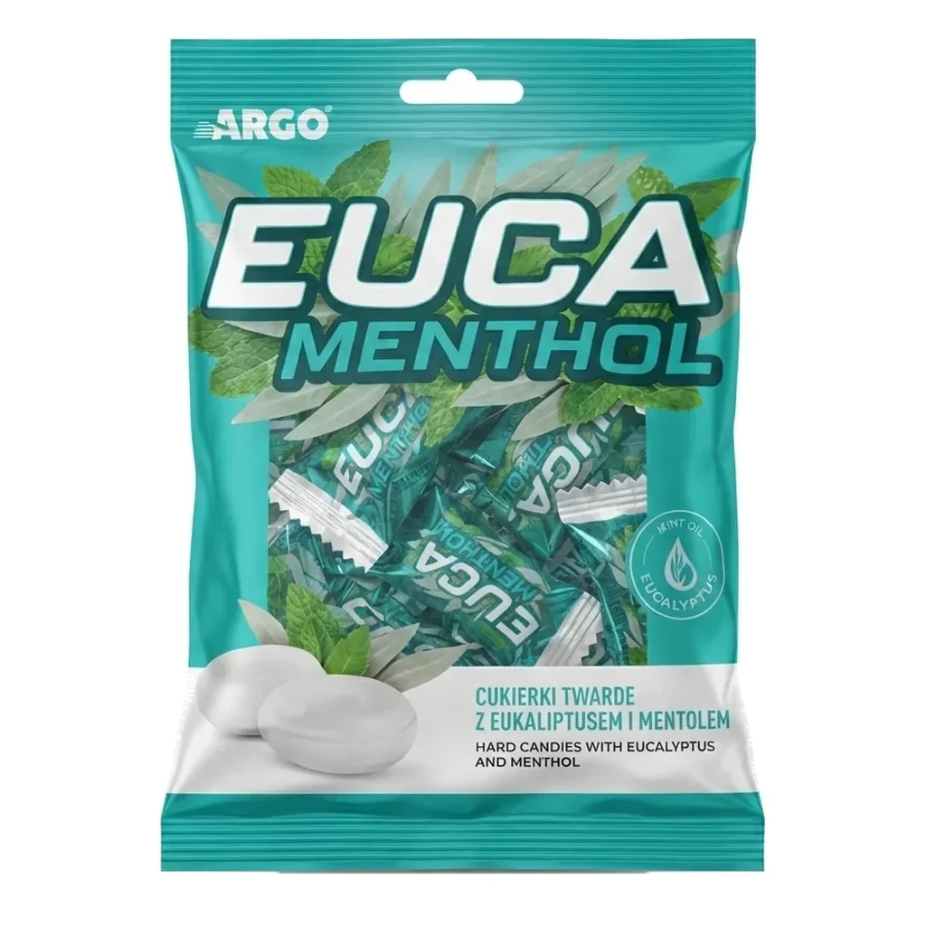 Cukierki eukaliptusowe z mentolem Euca Menthol — opakowanie 90 g