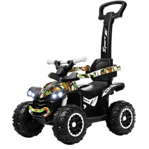 Jeździk quad z rączką do pchania – Quaddie, moro