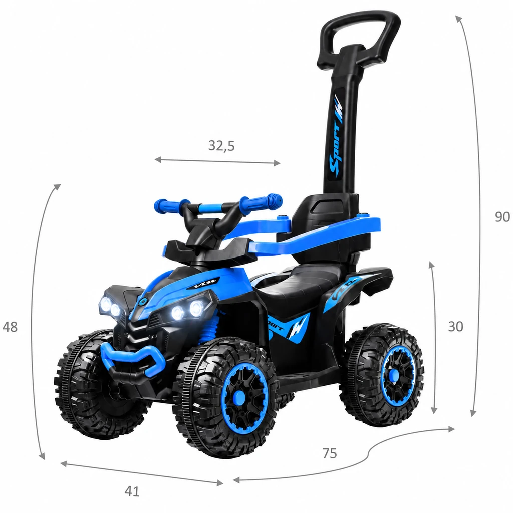 Quad jeździk dla chłopca – Quaddie, niebieski – ujęcie 5